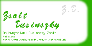 zsolt dusinszky business card